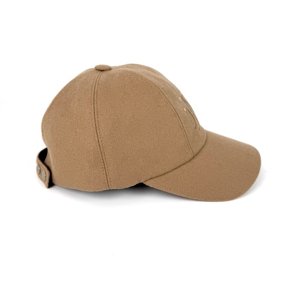 HERMES Serena Lift Beige Cashmere Baseball Cap Hat 57